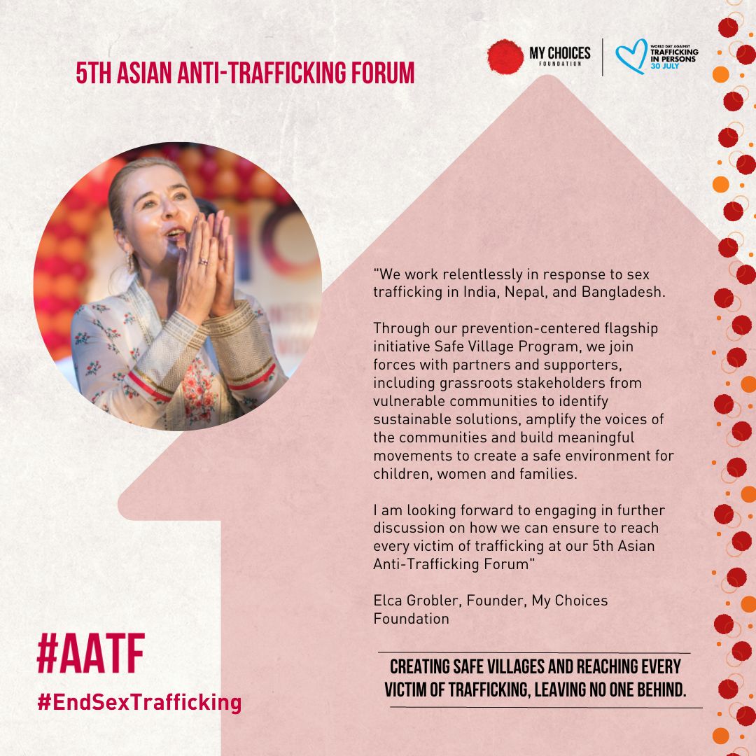 The countdown to our #5thAATF, has begun. <a href="/ElcaGrobler/">Elca Grobler</a> , our Founder is excited to welcome all our partners and engage in conversations to discuss how we can collectively #EndSexTrafficking in India.

#EndSexTrafficking
#EndHumanTrafficking
#5thAATF2023
#LeaveNoOneBehind