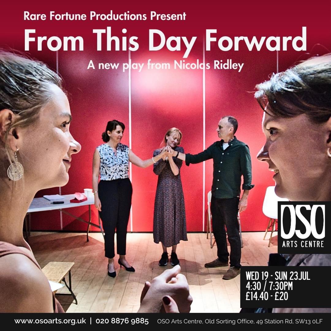 We open tonight…. From This Day Forward by Nicolas Ridley with @FortuneRare @OSOArtsCentre Delighted to have fellow @SAVAGESLondon actor @JStrafford9 among my talented cast-mates. Pictures by Paddy Gormley  osoarts.ticketsolve.com/ticketbooth/sh…