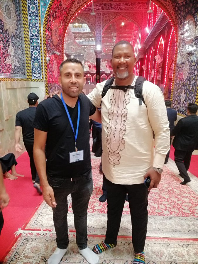 I have spent more than 20 years in prison, then on one night I decided to surrender by signing all the terms and conditions of government. But suddenly I thought about Imam Hussain (as) and Karbala movement.
Grandson of Nelson Mandela in Karbala Ma'ali.
#NelsonMandelaDay