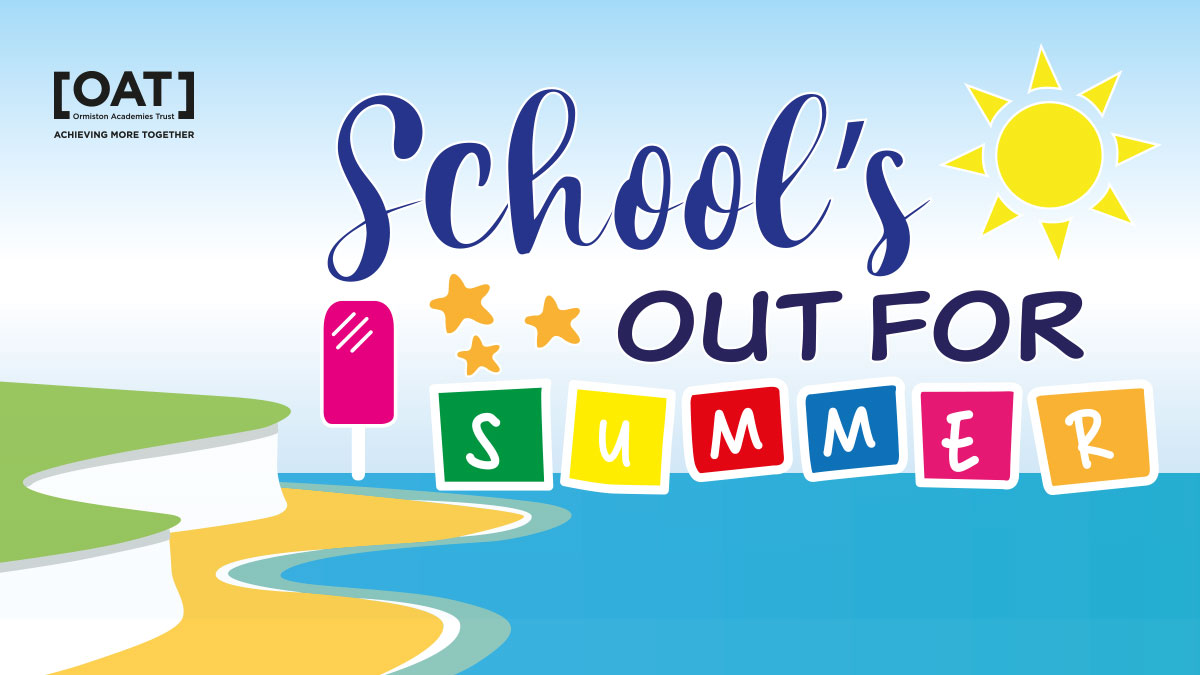 School is out for the summer and you made it!

To all of our wonderful school staff and pupils...  (some of which have already finished for the summer or about to break up!) 😉

Stay safe, have a great holiday & we'll see you in Sept! #OATfamily #OneOAT #schoolsout #summerbreak