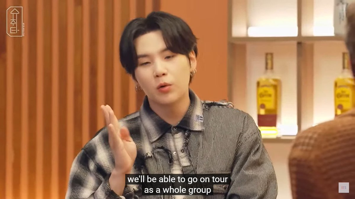 BTSTJ4SR133's tweet photo. YOONGI: i think we'll be together for a long, long time. i think our team will last a long time. and i think in 2025, we'll be able to go on tour as a whole group 🥹
#SUGA #Suchwita #JHOPE #SOPE https://t.co/SsNRVVhnNO