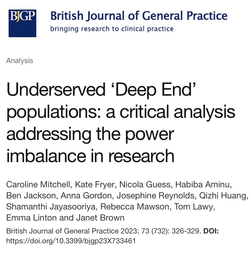 Rebecca mawson (@mawsonrebecca) on Twitter photo Check out our paper about โpower dynamicsโ in research. I recommend any researchers to reflect on they can shift from token public involvement to empowering communities to drive the questions. @dclovesgp <a href="/sapcacuk/">SAPC</a> #SAPCASM <a href="/BJGPjournal/">The British Journal of General Practice</a> bjgp.org/content/73/732โฆ Check out our paper about โpower dynamicsโ in research. I recommend any researchers to reflect on they can shift from token public involvement to empowering communities to drive the questions. @dclovesgp <a href="/sapcacuk/">SAPC</a> #SAPCASM <a href="/BJGPjournal/">The British Journal of General Practice</a> bjgp.org/content/73/732โฆ