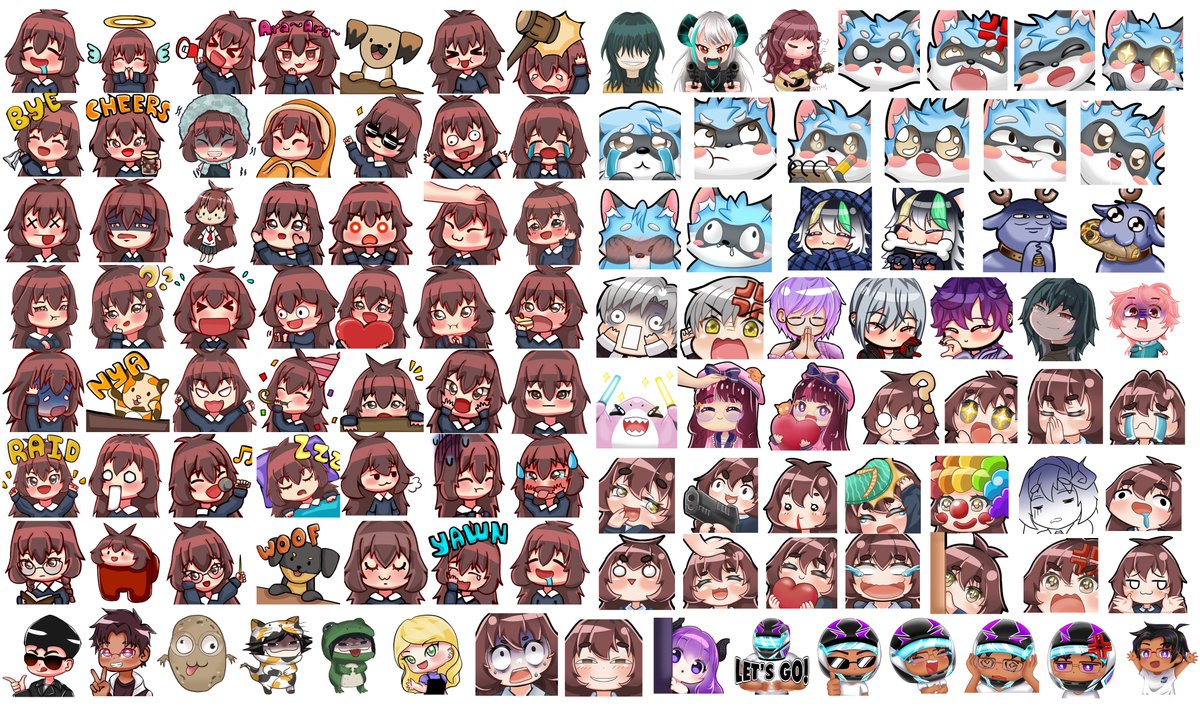 also wanna try 0.0~
Happy #WorldEmojiDay ! From 2 years of making emotes took me 111 emotes to collect them all 😊

my old emotes took over 🤣