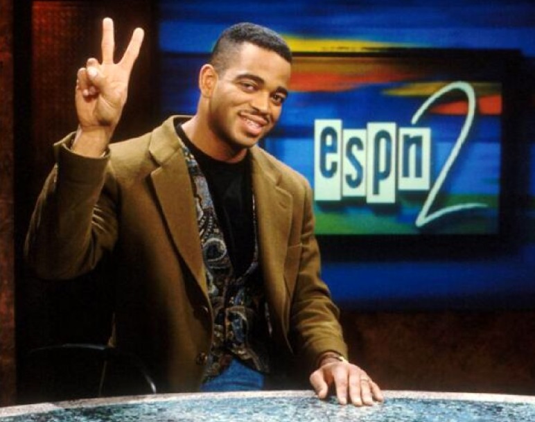 Ballislife's tweet photo. HBD to the late, great Stuart Scott 
Some of his catchphrases:

As cool as the other side of the pillow

BOO-YAH!   

Make All the Kinfolk Proud. Pookie, Ray Ray and Moesha

They call him the Windex Man cause he’s always cleaning the glass  

It’s your world kid. The rest of us are still paying rent

See, what had happened was…

Like gravy on a biscuit, it’s all good!

He treats him like a dog. Sit. Stay.

You ain’t got to go home but you got to get the heck up outta here

The following wasn't a catchphrase but it is our favorite thing he said: "The most important thing I do is I'm a dad."
