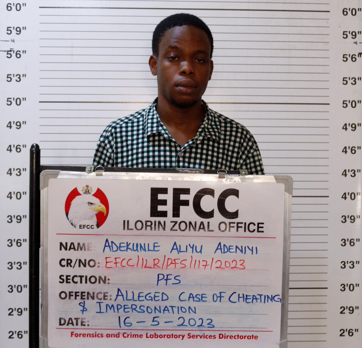 officialEFCC's tweet photo. ‘American Sugar Mummy’, One Other Jailed for Cybercrime in Kwara

Justice Adenike Akinpelu of the Kwara State High Court sitting in Ilorin on Tuesday, July 18, 2023, convicted a 24-year-old Francis Stephen Oke Eghele for representing himself as a female American to defraud unsuspecting victims.

He was convicted alongside one Adeniyi Adekunle Aliyu from Iworoko, Ado Ekiti, Irepodun/Ifelodun Local Government Area of Ekiti State over a similar offence.

The duo of Francis and Adeniyi were arraigned on separate charges by the Ilorin Zonal Command of the Economic and Financial Crimes Commission, EFCC.

Count 2 of the charge against Francis reads: “That you, Stephen Oke Eghele (a.k.a Sugarmom) sometime in July 2022 or thereabout at Ilorin, Kwara State within the jurisdiction of this Honourable Court attempted to commit an offence of cheating by personation by pretending and representing yourself to be a white woman called sugarmom who was in a romantic relationship with a white man, Oliver Pedrin as it is contained in your Instagram account: Sugarmomheater-0034 and thereby committed an offence contrary to and punishable under Section 95 of the Penal Code Laws of Northern Nigeria"

On the other hand, particulars of the charge against Adeniyi reads, "That you, Adeniyi Adekunle Aliyu sometime in November 2022, in Ilorin, Kwara State, within the jurisdiction of this Honorable Court, did cheat by personation when you pretended to be a white female named Jessica Joanne with email address, jessicaweaver9004@gmail.com which you used to communicate with one Joe Maccreeary and induced him to send you the sum of $200 via Google Play Gift cards and thereby committed an offence contrary to section 321 of the Penal Code Law and Punishable under section 324 of the same Law"

The duo pleaded guilty to their respective charges.

Following their guilty pleas, Anselm Ozioko (Jnr) and Isabel Adeniran who represented the EFCC, urged the courts to convict the defendants based on their pleas and the evidence tendered before it.

In her judgment, Justice Akinpelu sentenced Francis to six months imprisonment each on counts 1 and 2 with the option of fine of N100,000 (One Hundred Thousand Naira Only) on each count. The court also ordered that one Infinix phone, which the convict used to perpetrate the crime be forfeited to the Federal Government.

In the same vein, Adeniyi was sentenced to six months imprisonment with the option of N200,000 (Two Hundred Thousand Naira Only). The court ordered that one Nokia phone, Hp laptop, and Infinix phone used to commit the crime and the sum of N200,000 (Two Hundred Thousand Naira Only), which he benefited from the unlawful activities be forfeited to the Federal Government.