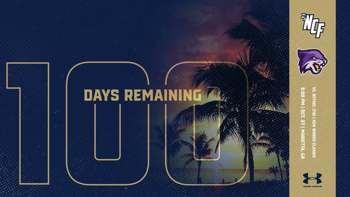 💯 days until we open our inaugural season!

We will travel to Marietta, Georgia to play Bethel (TN) and Life (GA) in the Ken Woods Classic, hosted by Life University. 

#HoopsInParadise 🌴