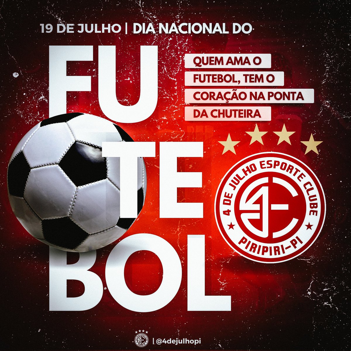 QUEM AMA O FUTEBOL, TEM O CORAÇÃO NA PONTA DA CHUTEIRA! ❤️🤍⚽️🔥

FELIZ DIA DO FUTEBOL!
