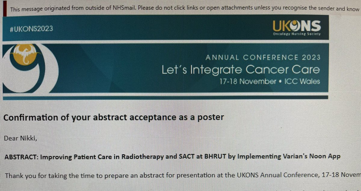 Nikki Akar 💙 (@akar_nikki) on Twitter photo So proud to have received confirmation of abstract acceptance as poster for UKONS conference. So proud of the innovative work we are doing here at BHRUT for patients receiving SACT and/or radiotherapy <a href="/siogra22/">Siobhan Graham</a> <a href="/jodi_brooking/">Jodi Brooking</a> <a href="/KarenGuner/">Karen Guner</a> <a href="/BHRUTCaNurse/">MaddieGlover</a> <a href="/missyoshwoo/">Lindsey Wood</a> <a href="/BHRUT_NHS/">BHRUT NHS 🏥</a> So proud to have received confirmation of abstract acceptance as poster for UKONS conference. So proud of the innovative work we are doing here at BHRUT for patients receiving SACT and/or radiotherapy <a href="/siogra22/">Siobhan Graham</a> <a href="/jodi_brooking/">Jodi Brooking</a> <a href="/KarenGuner/">Karen Guner</a> <a href="/BHRUTCaNurse/">MaddieGlover</a> <a href="/missyoshwoo/">Lindsey Wood</a> <a href="/BHRUT_NHS/">BHRUT NHS 🏥</a>
