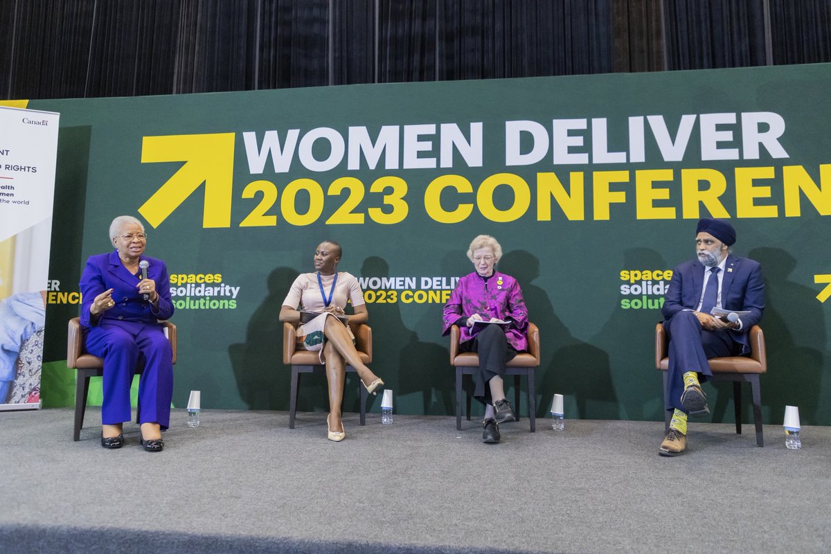 Such a power house last night at #WomenDeliver! Some messages coming out clear... We must: 1⃣Dismantle harmful social norms that place low value on girls & women 2⃣Invest in girls' education 3⃣Address climate change as it makes girls more vulnerable to #ChildMarriage