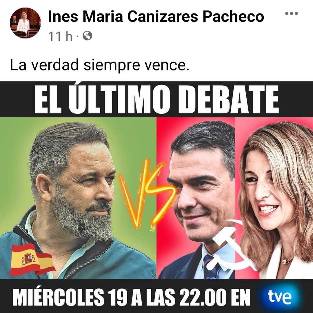 MecoVox's tweet photo. 🔴🔴🔴🔴Te invitamos a escuchar a nuestro presidente en el único debate en el que ha sido invitado , todo nuestro apoyo a Don Santiago Abascal..
#SoloQuedaVox
#VotaLoQueImporta 
#VotaSantiagoAbascal💚✌ https://t.co/P7BXxvalZw