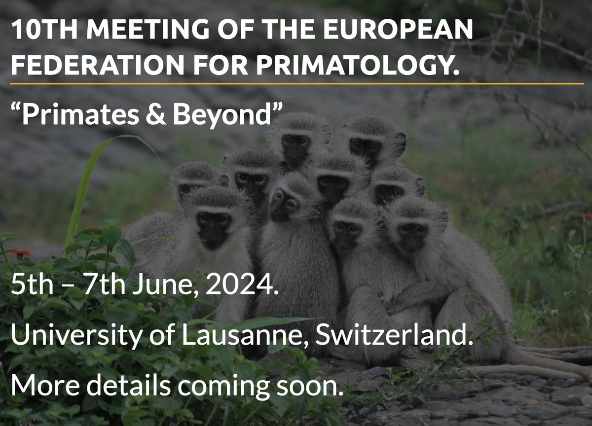 EFP2024 (@efp_2024) on Twitter photo Hello world! This is the twitter account for #EFP2024. We can't wait to welcome you in Lausanne next summer (5th - 7th June, 2024). Add the dates to your diary and stay tuned for more information in the coming weeks! <a href="/EFPrimatology/">EFP-Primatology</a> Hello world! This is the twitter account for #EFP2024. We can't wait to welcome you in Lausanne next summer (5th - 7th June, 2024). Add the dates to your diary and stay tuned for more information in the coming weeks! <a href="/EFPrimatology/">EFP-Primatology</a>