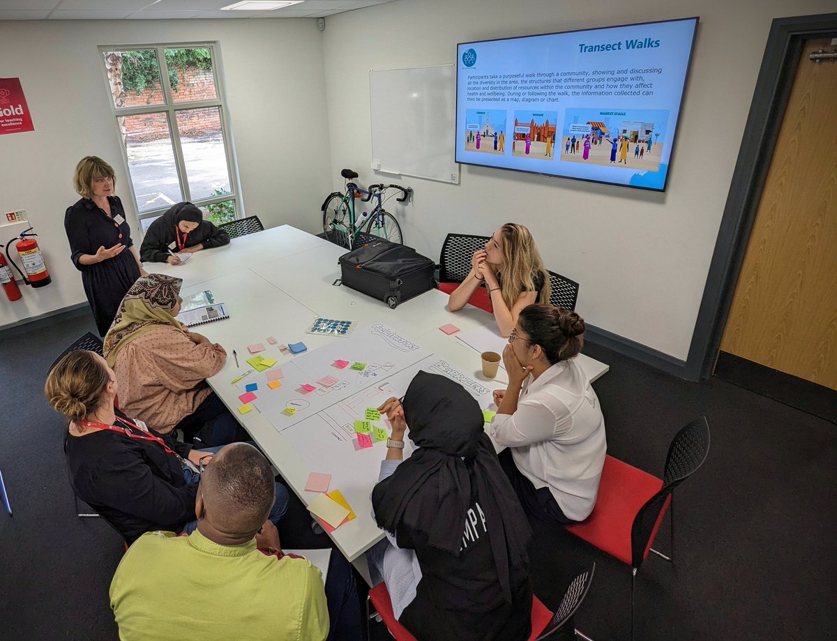 SclAgency's tweet photo. Delivering our 4 work shop series 'How to embed co-production in research - the complete journey' @ntu_research @TrentUni this week. Practical examples for participants to try out #TransectWalks #PowerWalks #BodyMapping #PartcipatoryVideo #Photovoice #SteppingStones #PAR https://t.co/7yalFRgllq
