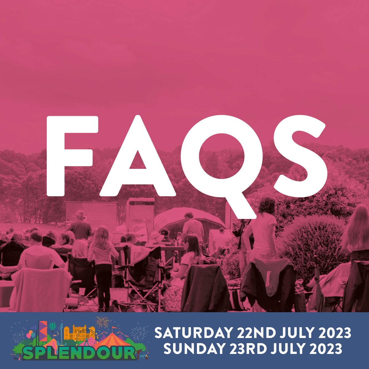 What time does the festival start and finish? Am I allowed to leave the site and come back in? Can I pay on the gate? Does my child need a ticket? You can find the full list of FAQ’s on our website. Have a browse! 🖥️ splendourfestival.com/faqs/