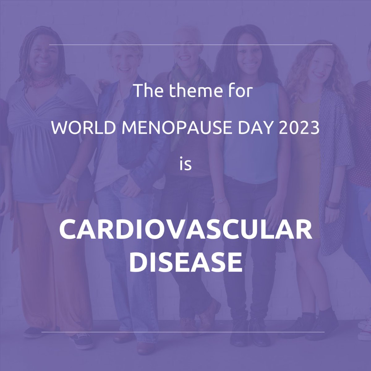 IntlMenopause's tweet photo. #worldmenopauseday 
We are pleased to announce that the theme for World Menopause Day 2023 is Cardiovascular Disease.
The White Paper, Information Leaflet, Engagement Toolkit and all available translations will be available to downloin the weeks prior to World Menopause Day. https://t.co/f3UOmUuBKp