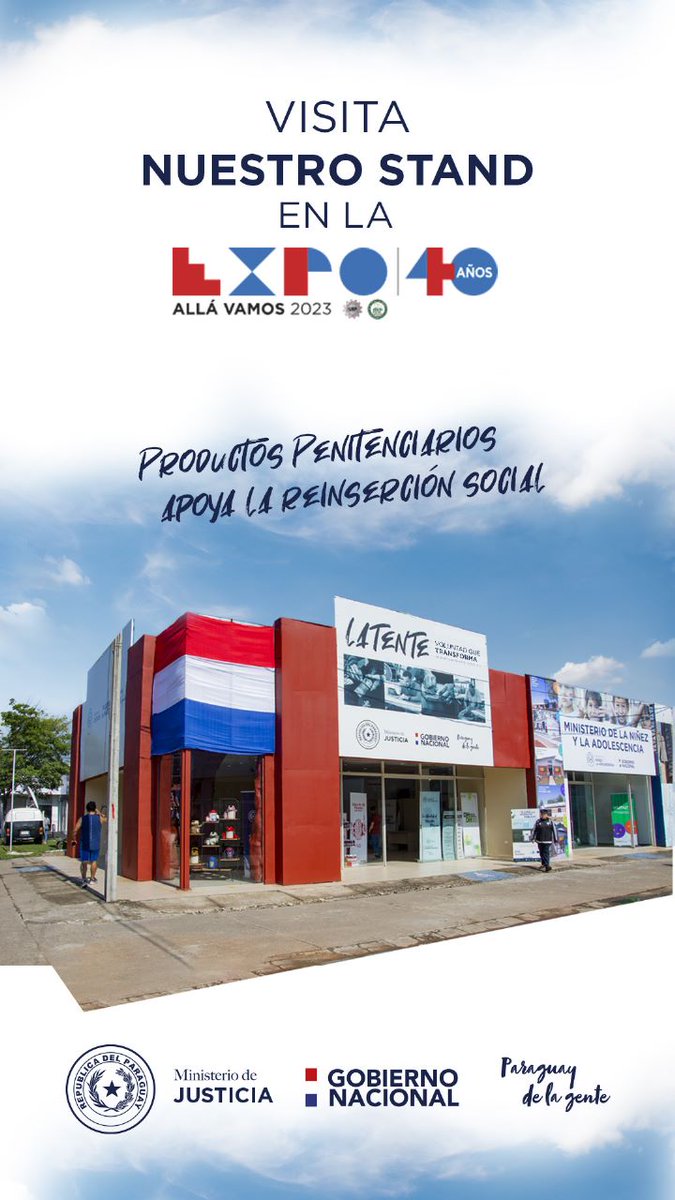 MJusticiaPy's tweet photo. ¡Les esperamos en la #Expo2023! https://t.co/nQhqK9fkWJ