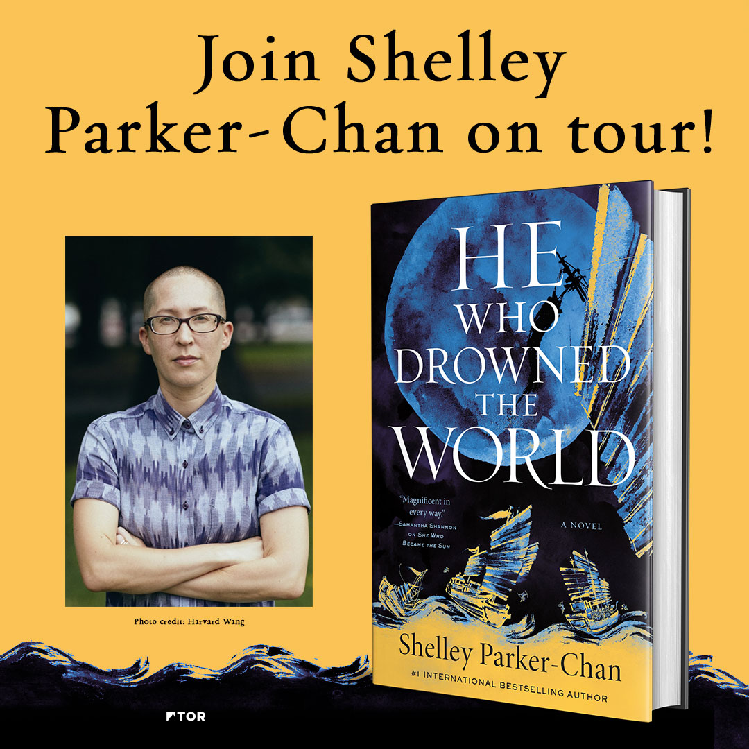torbooks's tweet image. Who's ready to join @shelleypchan on tour? Check out all the events here and join us in celebrating the release of #HeWhoDrownedtheWorld, on sale 8/22! 🌊 

us.macmillan.com/tours/shelley-…