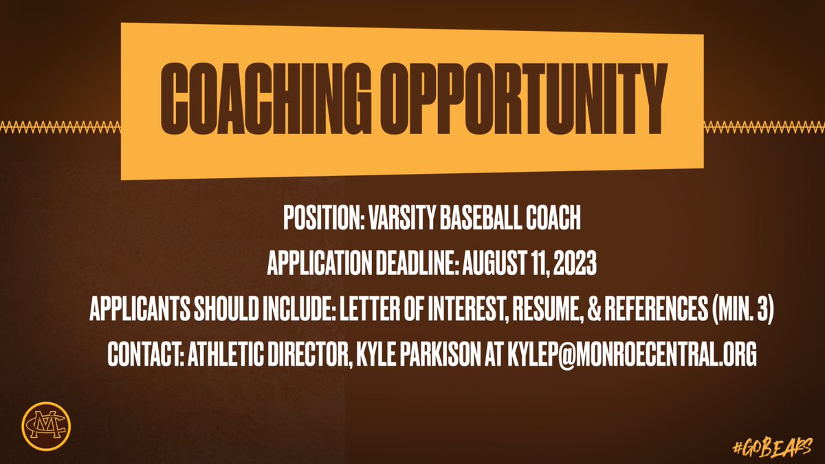 Monroe Central Golden Bears tweet media
