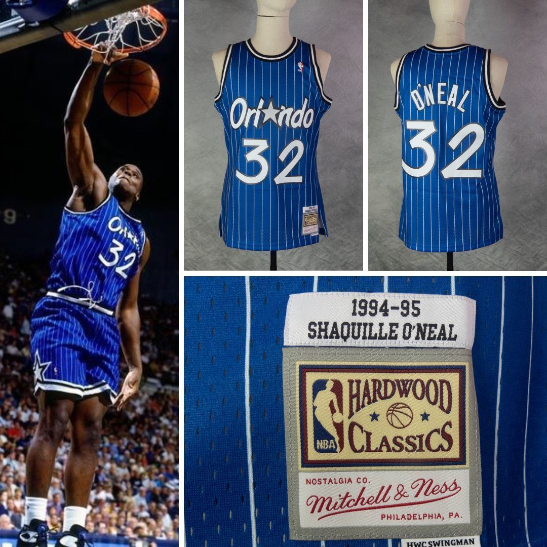 basketspirit's tweet image. Shaquille O'Neal #32 Orlando Magic. azul royal"Shaq Attack" Ganador de 4 anillos de la NBA y  MVP de la temporada 1999-00. Uno de los jugadores más dominantes de la historia del campeonato profesional americano. #shaqattack #camisetashaquilleorlando #camisetashaquilleoneal