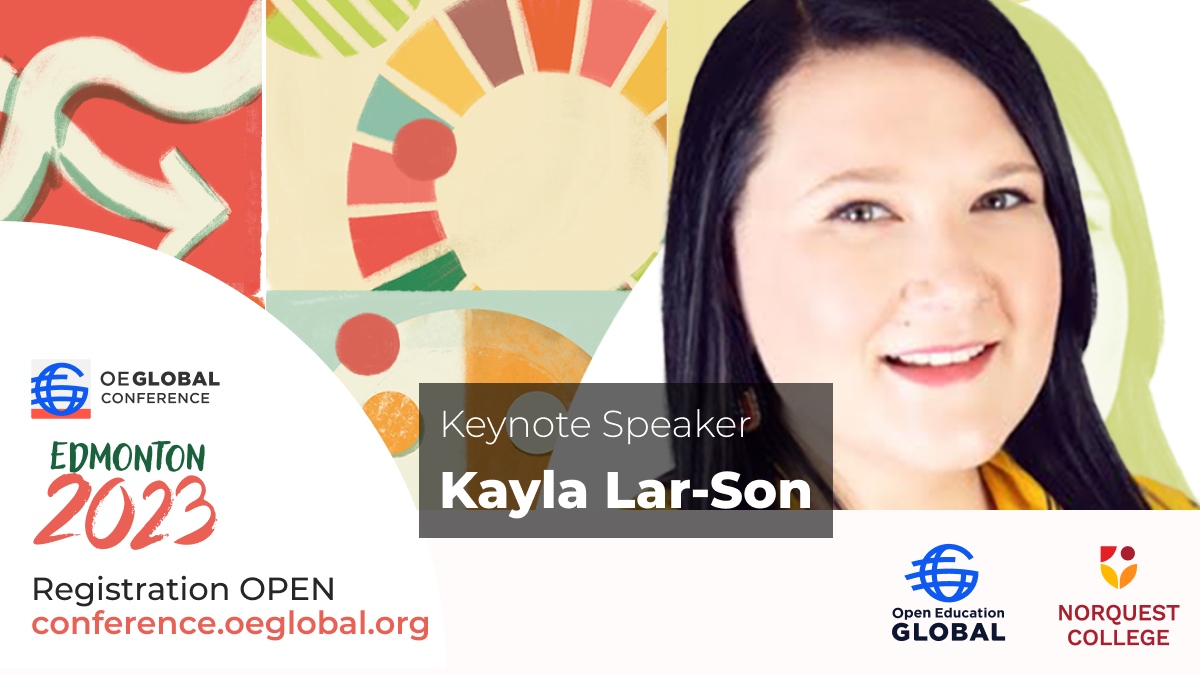 OpenEdGlobal's tweet photo. #OEGlobal23 #MeettheKeynotes 

Kayla Lar-Son #Indigenousprograms #librarian  @Xwi7xwaLibrary @ubclibrary @UBC.

Keynote: "The 6 R’s of Indigenous OER’s: Rethinking and Reworking Indigenous Open Education"

Read ➡️ https://t.co/4MU8h2BLvV

📅 Oct 16-18, 2023
📌 #Edmonton, #Canada https://t.co/tZ4Lh0ifzV