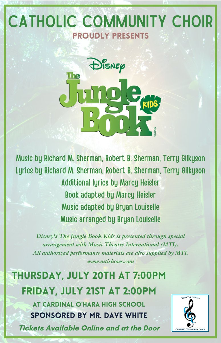 It's Show Time! Join us as we celebrate this talented cast on Thursday and Friday on the CCC stage! #CCCshines -mailchi.mp/catholiccommun…