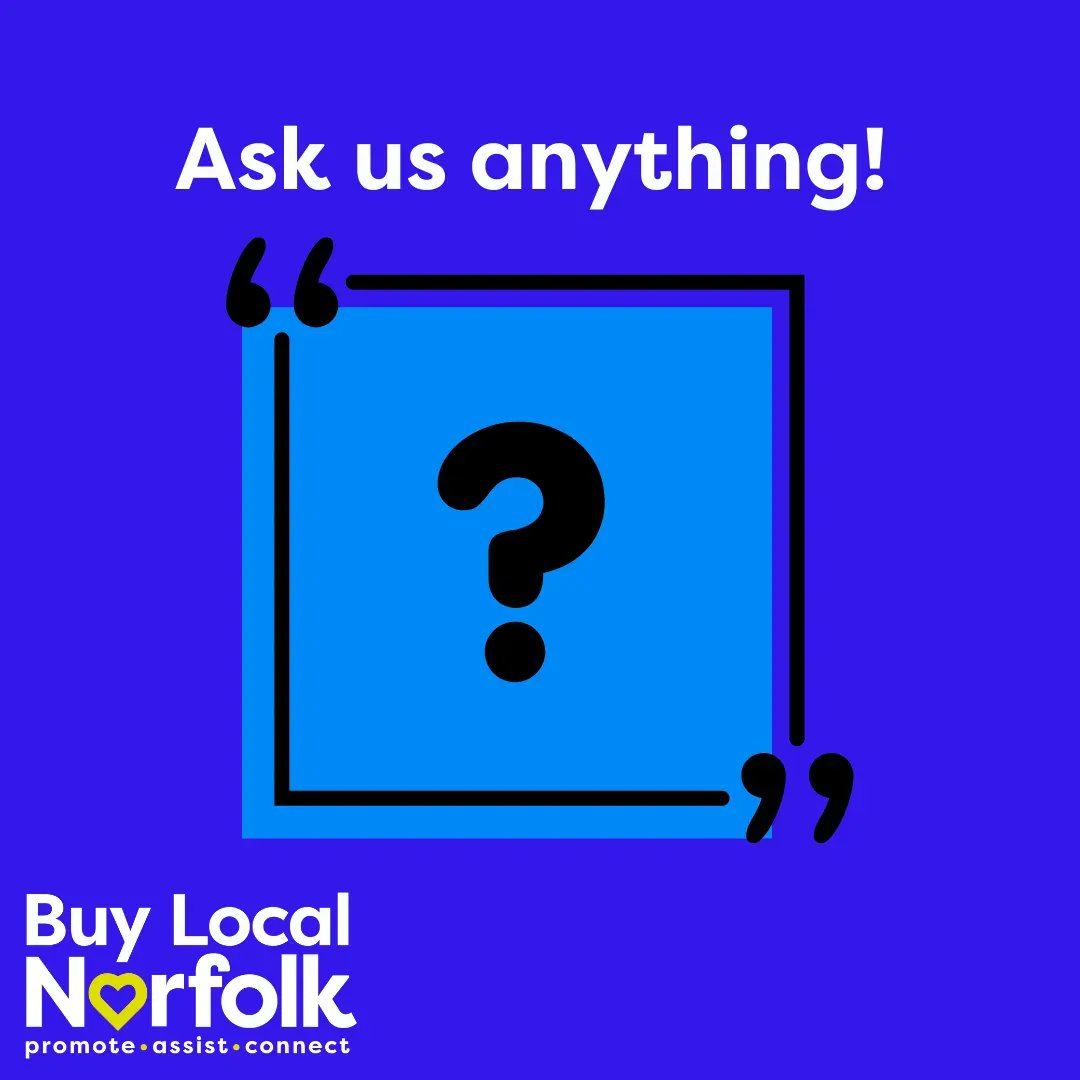 BuyLocalNorfolk's tweet photo. There's no such thing as a silly question! 

Here at Buy Local Norfolk we are always happy to help and answer any queries as best we can 💚

Leave a comment, DM us or send an email to office@buylocalnorfolk.org.uk 🙌 

Join us today! 👉 https://t.co/dYJs3oyOCz https://t.co/YwWtU4x6Q0