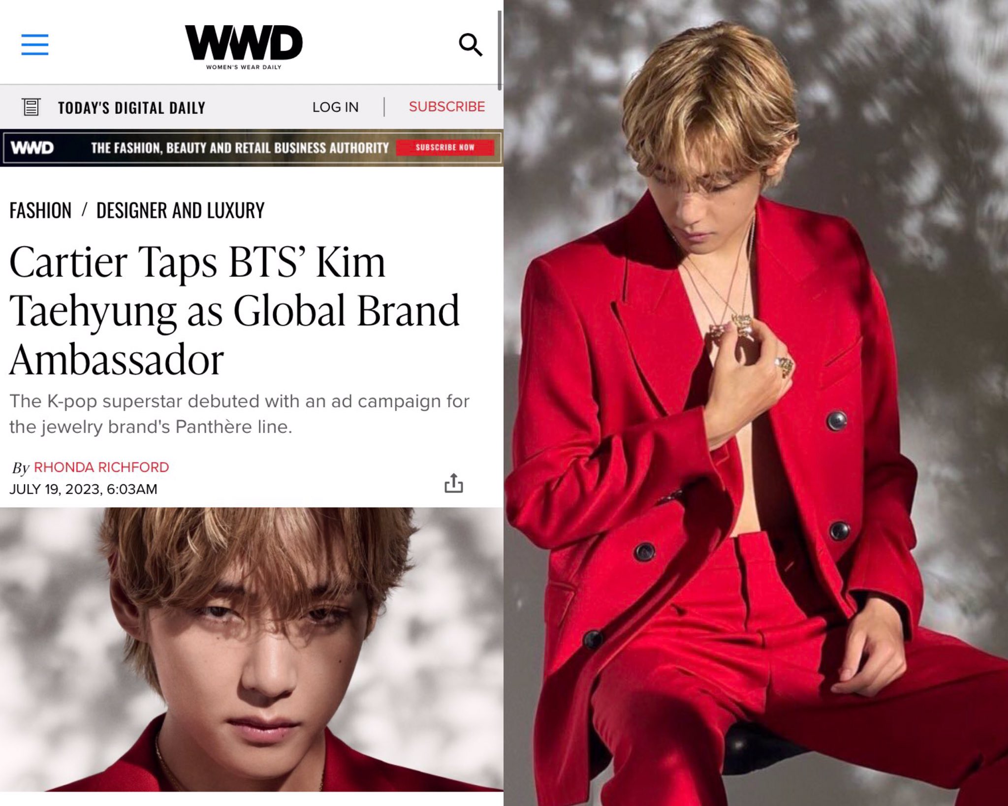 BTS' V is the new global ambassador of this prestigious brand