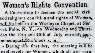 Today in History: 1st US women's rights convention assembles at Seneca Falls NY, 1848 #otd #tih go.loc.gov/Hluo50PcXjh