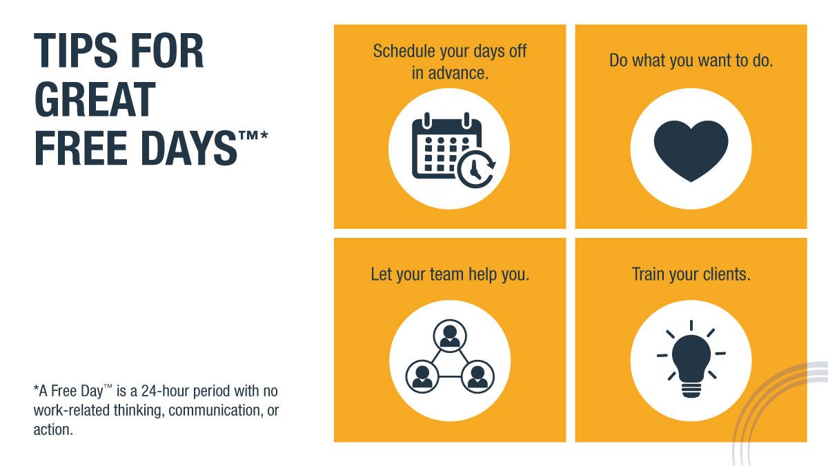 StrategicCoach's tweet photo. When you allow yourself to truly #rest, you’ll come back #clearer, more #inspired, and #eady to take on whatever lies ahead.
Try these tips to get the most out of your next Free Days! https://t.co/5Y5e7AlJL4