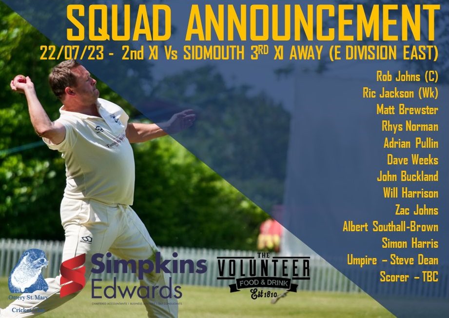 Guess who has woken up from their twitter slumber? 🙋‍♂️🦦

First and Second teams for this weekends games as we get towards the business end of the season #gowell #uptheotters