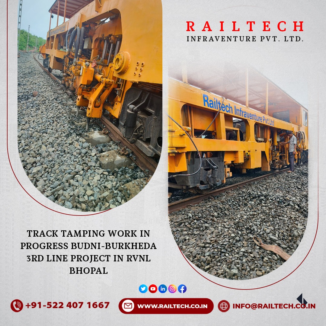 RIPL_Official's tweet photo. PROJECT - RVNL Budni-Burkheda 3rd Line Project In Bhopal
CLIENT - Rail Vikas Nigam Limited (RVNL)
WORK -Track Tamping Work In Progress In RVNL Budni-Burkheda 3rd Line Project In Bhopal.

#rvnl #RailTech #ripl #tampingwork #railtracks #RailwayInfrastructure https://t.co/HJtGwgUb0C