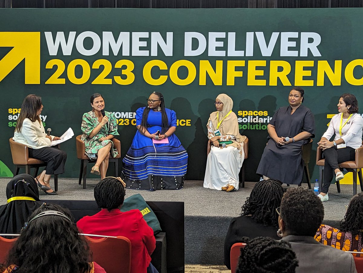 .@WestminsterFdn @OpenSociety @EJSCenter & @NDI curating a magnificent session @WomenDeliver w @odelphine @Siviwe_G #umi @staceyabrams @sangethaj on #FeministSolidarity. @HelenClarkNZ opened, @EllenJohnSir will close.🔥🔥🔥@WDN @birgittaohlsson