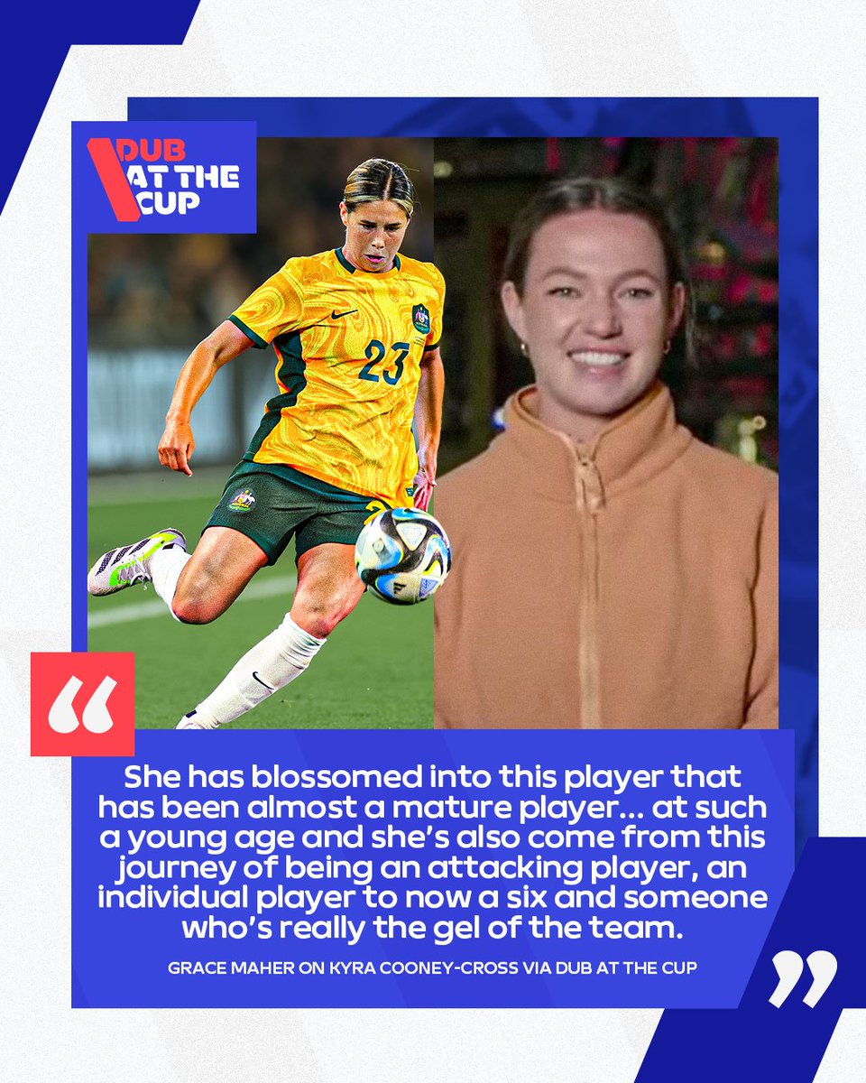 Kyra Cooney-Cross: Midfield Metronome ⭐️ 

Former Young Matilda <a href="/gracemaher10/">Grace Maher</a> had nothing but praise for the Matildas star on the first episode of #DubAtTheCup 🇦🇺

📺 Watch here: bit.ly/3PZeLUv

#FIFAWWC #WomenInSports