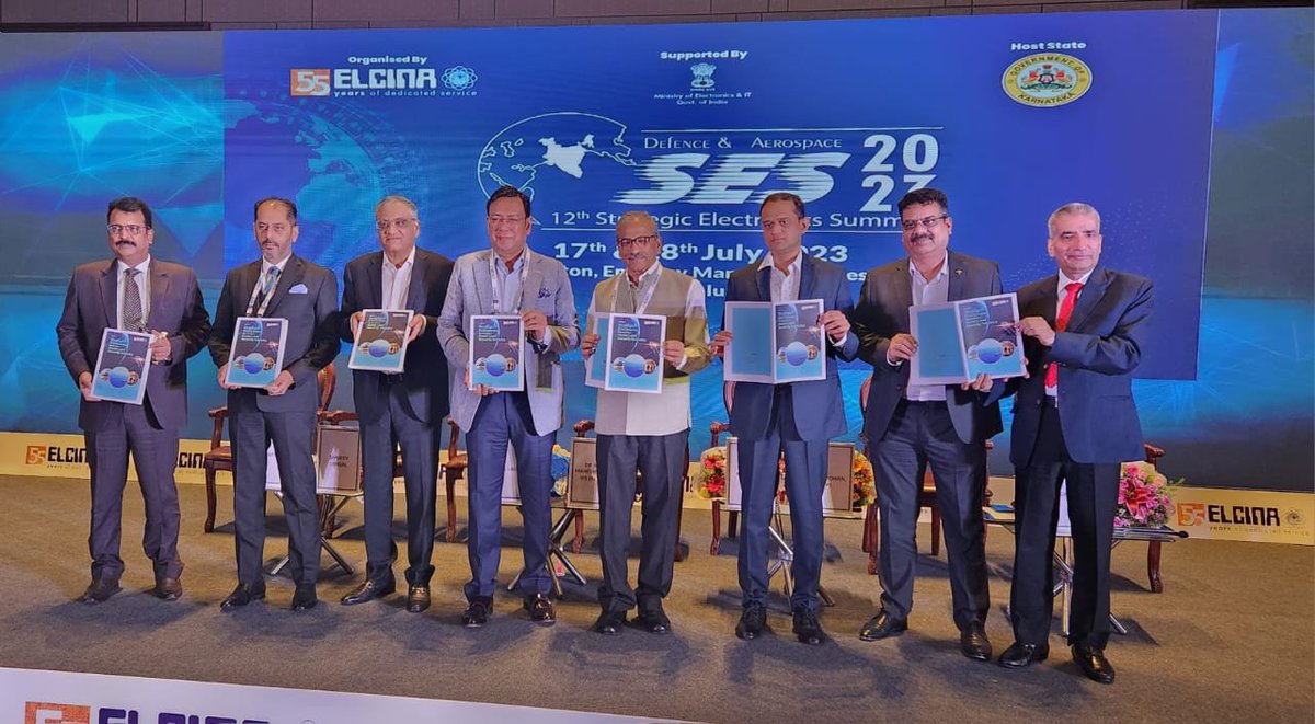 ELCINA_INDIA's tweet photo. Release of ELCINA report on Strategic Electronics and Homeland Security @ 12th Strategic Electronics Summit 2023
#SES2023 #StrategicElectronics #Electronics #DefenceTechnology #Elcina #India #Technology #Innovation https://t.co/OuQr5JBnTn