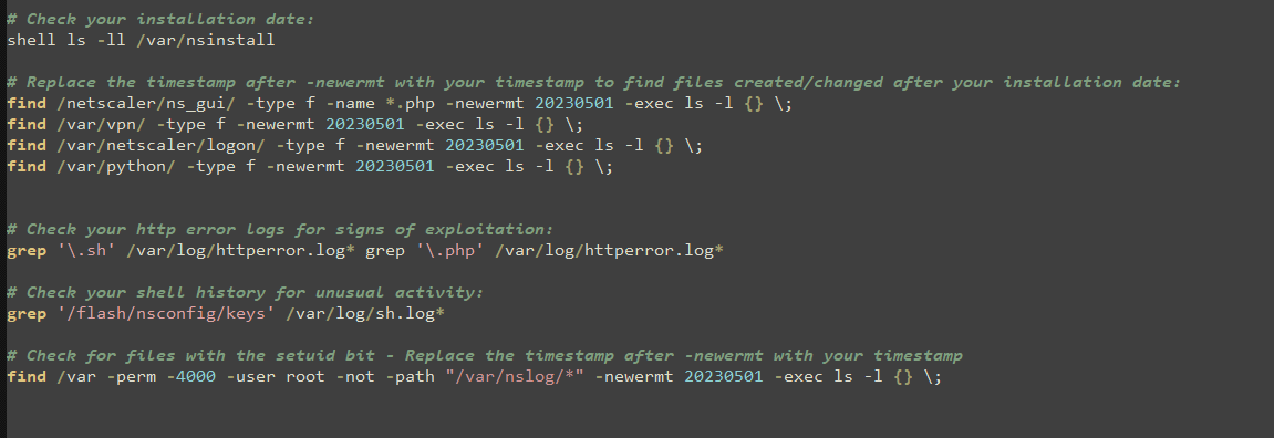 malkoegler's tweet image. CVE-2023-3519 #CitrixADC #Netscaler 

Here are some &quot;Best Practice&quot; checks you can do to check for compromise or unauthorized changes. 

Commands in the ALT Text