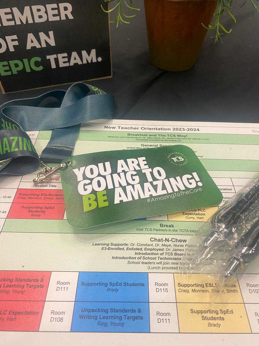 AngieFMorrison's tweet photo. Counting down the minutes to @TCSBoardofEd NEW TEACHER ORIENTATION🍏
#EpicTeam #AmazingtotheCore https://t.co/1xkB24VTea