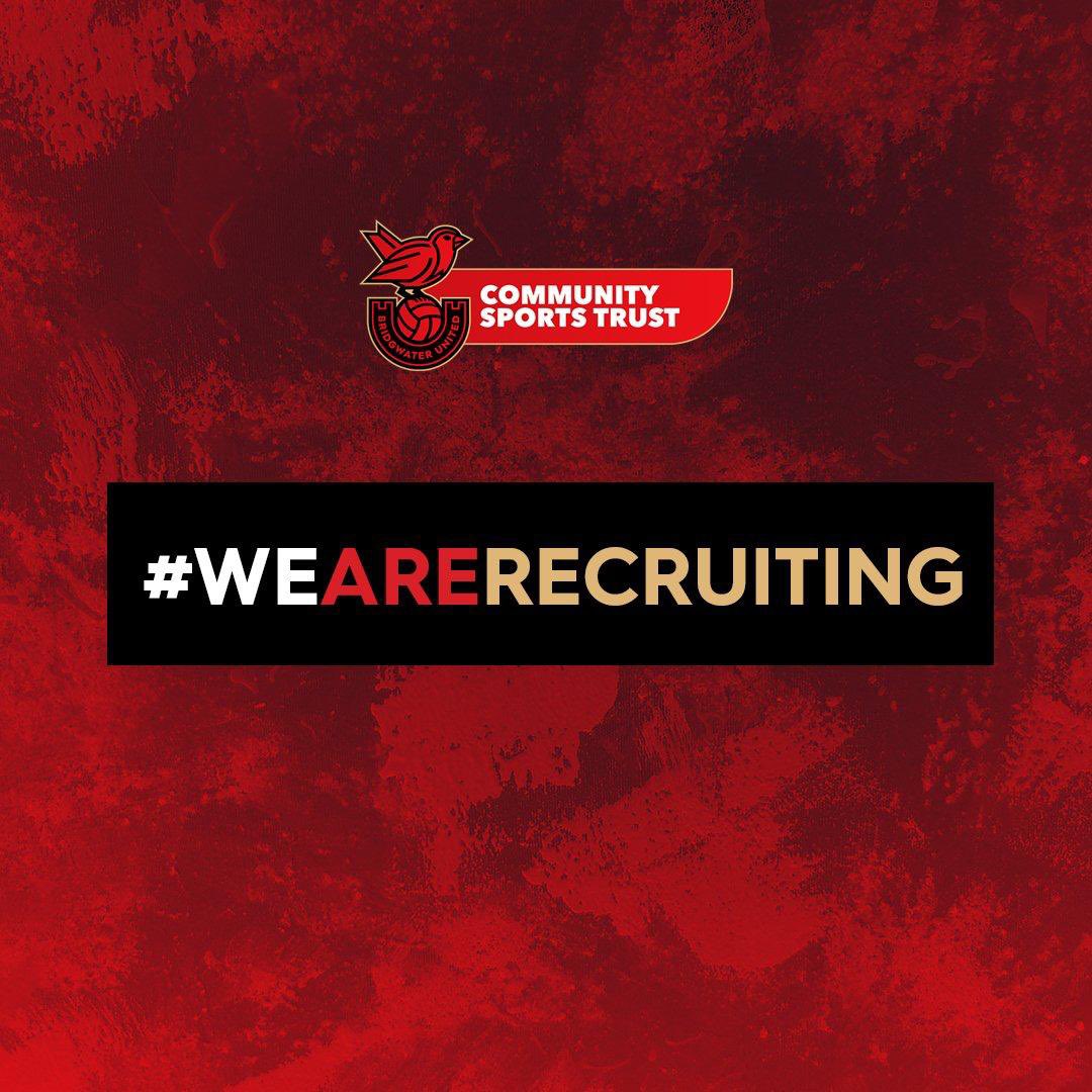🚨Recruiting🚨 The Trust are recruiting for a Casual Coach to join the team 👇 bridgwaterunitedcst.com/wp-content/upl… #WeAreUnited #UnitedInTheCommunity