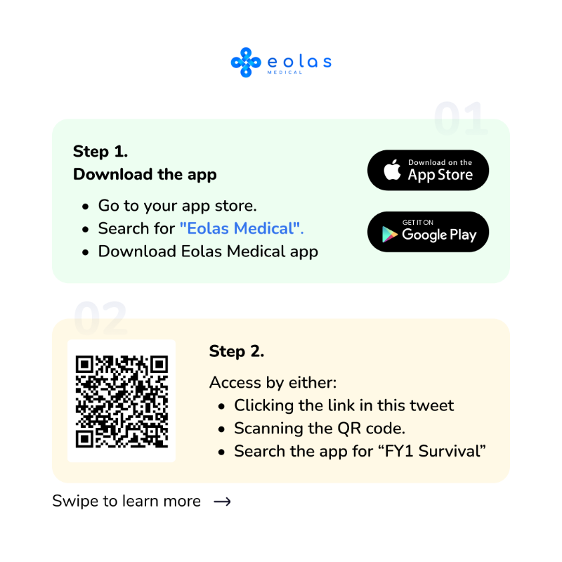 EolasMedical's tweet photo. FY1 Survival Guide app! - Newly qualified doctors and Medical Educators - it's just one week until FY1 shadowing, download the free FY1 survival guide app.

Healthcare professionals...like and share with your healthcare colleagues to help make changeover as safe as possible :)