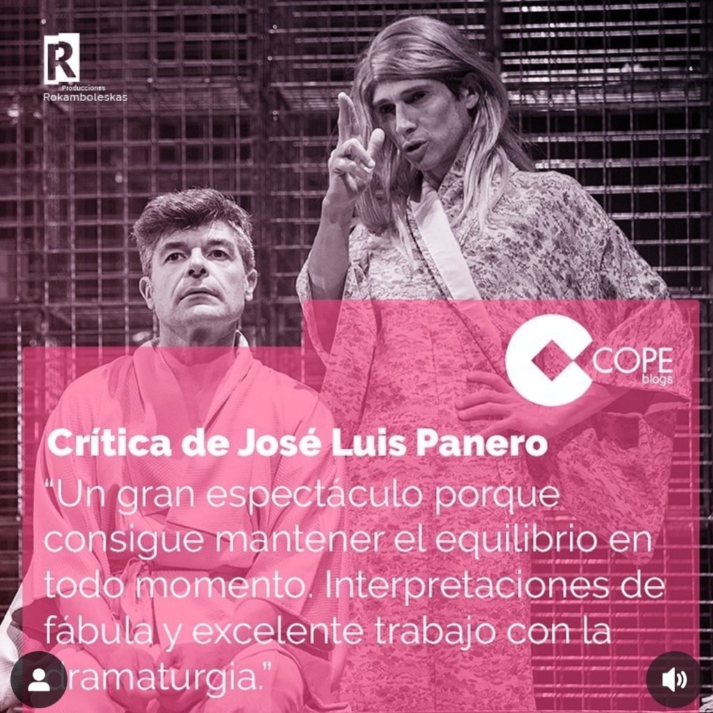 Muy agradecido a los responsables de <a href="/rokamboleskas/">Producciones Rokamboleskas</a> y de @ElPavonTeatro, por considerarme entre las recomendaciones de la excelente versión de la icónica  #JuguetesRotos, dirigida por <a href="/CarolinnaRoman/">𝑪𝑨𝑹𝑶𝑳𝑰𝑵𝑨 𝑹𝑶𝑴𝑨𝑵 🇦🇷🇪🇦</a> e interpretada por <a href="/nachoguerreros/">Nacho Guerreros</a> y <a href="/kikeguaza/">Kike Guaza</a>, actores de raza y prestigio