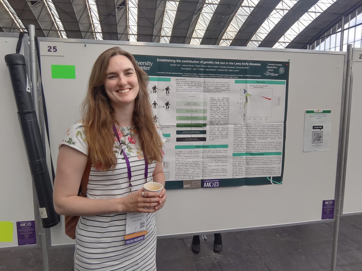 Dementia Genomics Team (@dementia_omics) on Twitter photo Today at AAIC we have <a href="/Jenny_Imm/">Jennifer Imm</a> presenting our PRS analysis in DLB and PDD, funded by <a href="/The_MRC/">Medical Research Council</a> #AAIC23 Today at AAIC we have <a href="/Jenny_Imm/">Jennifer Imm</a> presenting our PRS analysis in DLB and PDD, funded by <a href="/The_MRC/">Medical Research Council</a> #AAIC23