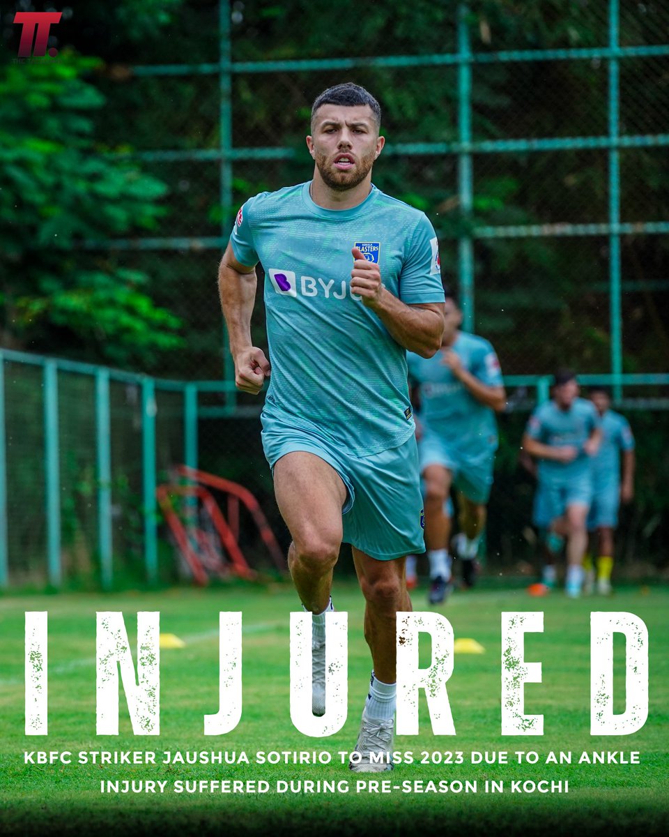 Early setback for <a href="/KeralaBlasters/">Kerala Blasters FC</a> as 🇦🇺 striker Jaushua Sotirio misses out on the 2023 season due to an ankle injury sustained during the ongoing pre-season in Kochi. 🤕🟡

#KBFC #ISL