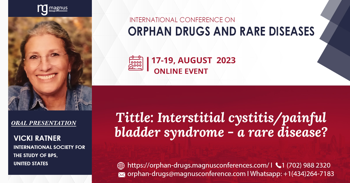 orphan_Conf's tweet photo. Vicki Ratner from International Society for the Study of BPS, United States joins as #Oral_Presenter at @OrphanDrugs_2023 organized by @magnus_group
📆August 17-19, 2023    
📞1 (702) 988 2320    
📲+1(434)264-7183
For more details,
Visit: https://t.co/lNh2J9o0tu https://t.co/aOpkOcgehs