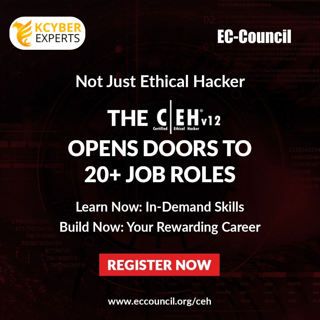 KcyberExperts's tweet image. Not just an ethical hacker, but open doors to 20+ job roles! Learn the in-demand skills now and build a rewarding career with KCyber Experts. 
#ethicalhacker #jobroles #skillslearning #rewardingcareer #cybersecurity #indemandskills #careeropportunities #kcyberexperts