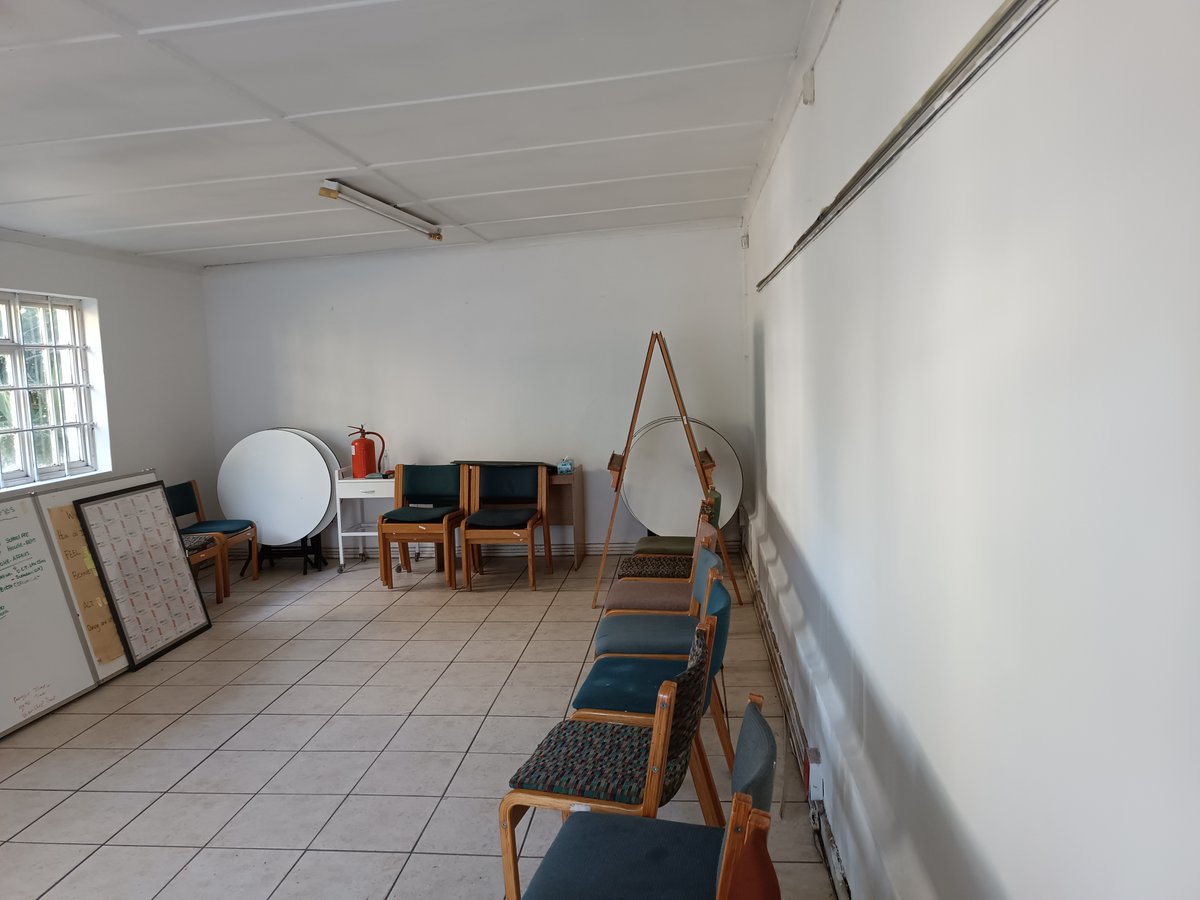 traumacentre's tweet image. Thank you Mankind Project CT CBD for painting our training room late last night on Mandela Day. Our training room is a safe space where we do therapeutic  sessions for community members. Thank you for honouring this space. #mankindproject #traumacentre #mandeladay2023