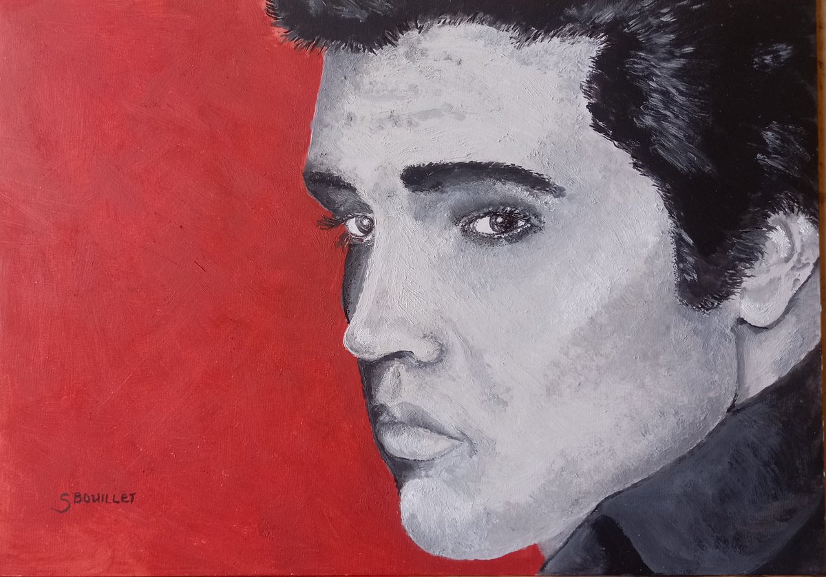 A fairly recent 60th Birthday gift for a great friend and also my first ever oil painting #oilpainting #elvis #rockandroll