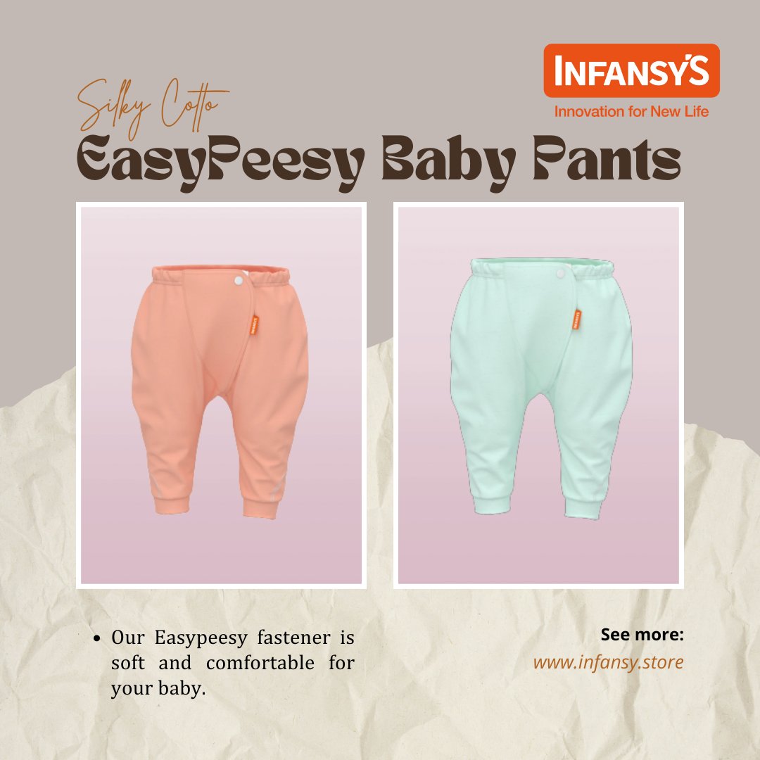 🌟 Introducing INAFNSY'S Silky Cotton EasyPeesy Baby Pants 🌟
Experience the luxury of our superfine 100% Pima Cotton! These pants deliver exceptional softness and comfort for your baby. 😍

✅ Made from Superfine 100% Pima Cotton.

 #LuxuryComfort #SuperfineCotton