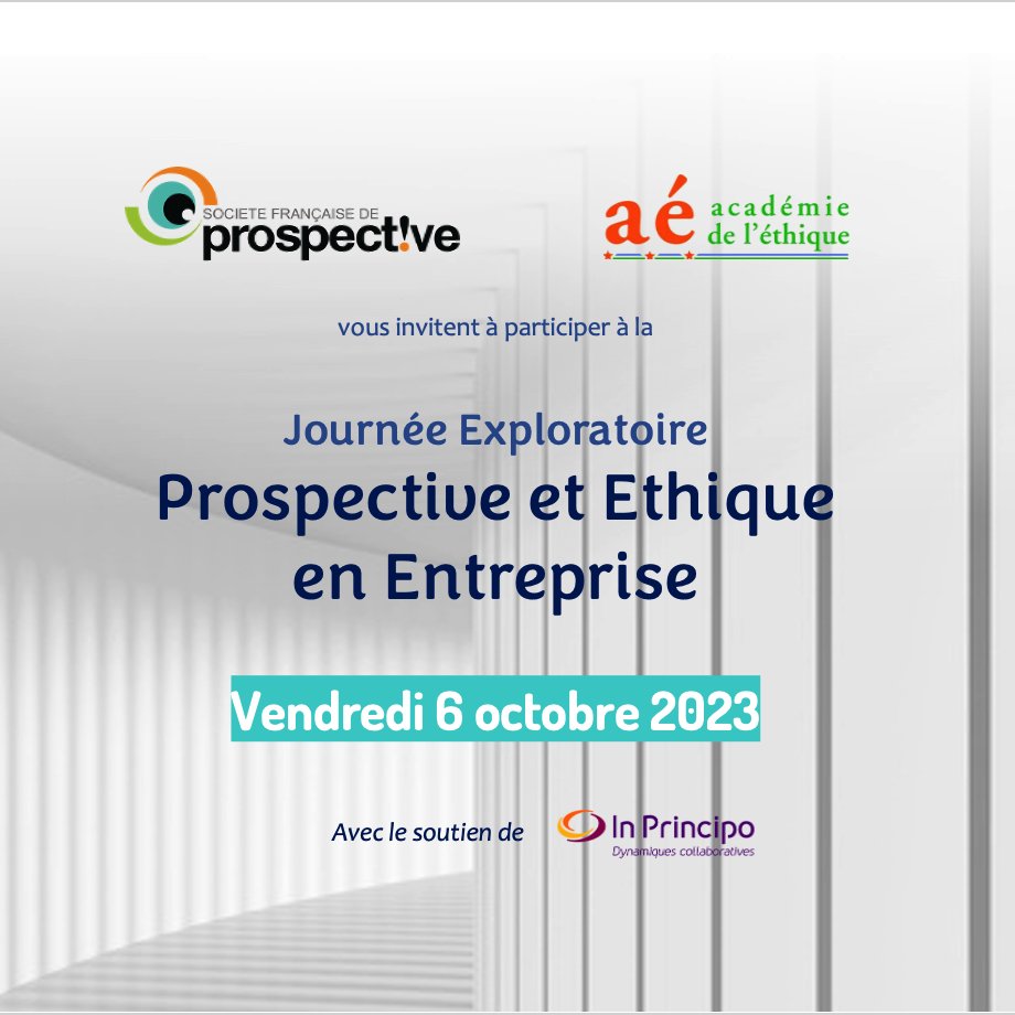 Inprincipo's tweet photo. SaveTheDate 6 oct. "Journée Explo Prospective &amp; Éthique" L’éthique du futur détermine-t-elle déjà nos décisions d’aujourd’hui ? Si oui, comment les entreprises devraient-elles déjà s’y préparer ? @assoPROSPECTIVE @AcademieEthique Lire
https://t.co/LQaIX0Vsth #Prospective #Ethique https://t.co/9Znf9GEZNx