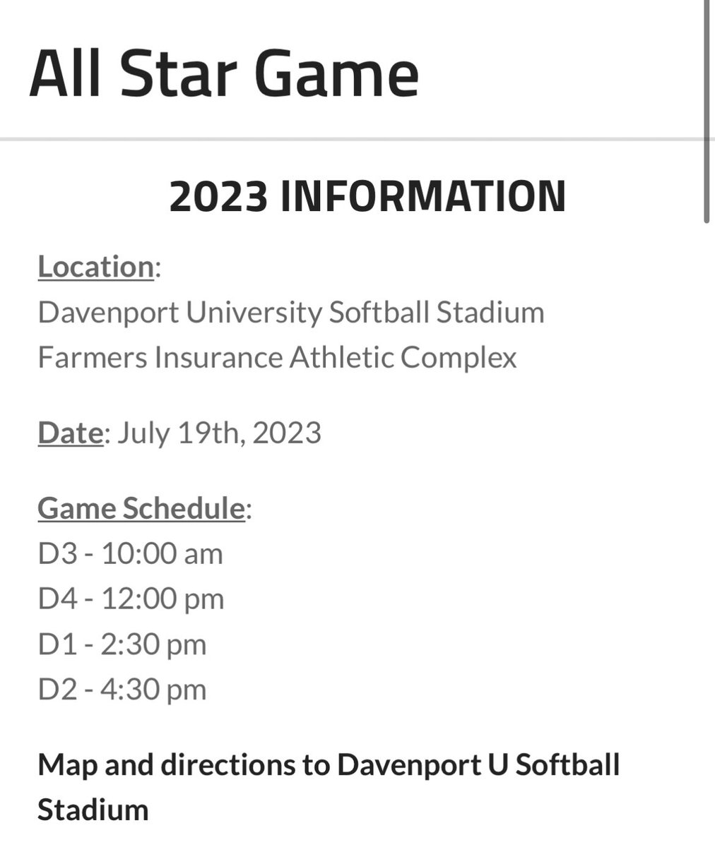 MHSSCA All Star Game is today! Come out and watch our best seniors take the field one last time for HS softball and receive awards. 🥎🏆