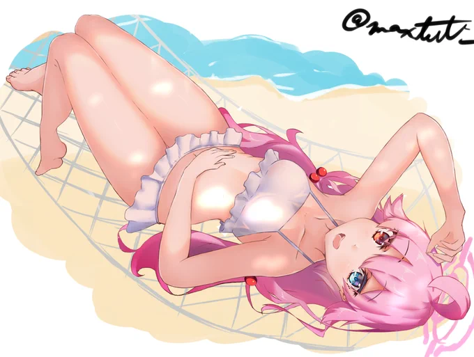 水着イラスト再投稿! #ブルアカ #ブルーアーカイブ