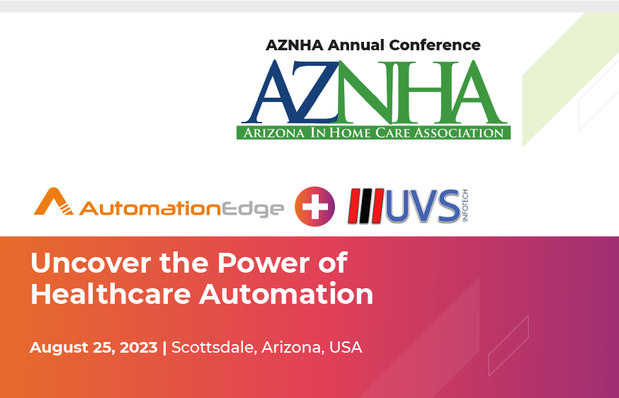 AutomationEdge's tweet photo. #AutomationEdge is participating in the upcoming #AZNHA a #healthcare event with partner #UVSInfoTech

This conference is an opportunity for tech and industry experts to explore AutomationEdge’s Ready Automation Workflows- healthcare #SolFlos 

Know More: https://t.co/bxRg1vueDz https://t.co/T7H5VUJ3vc