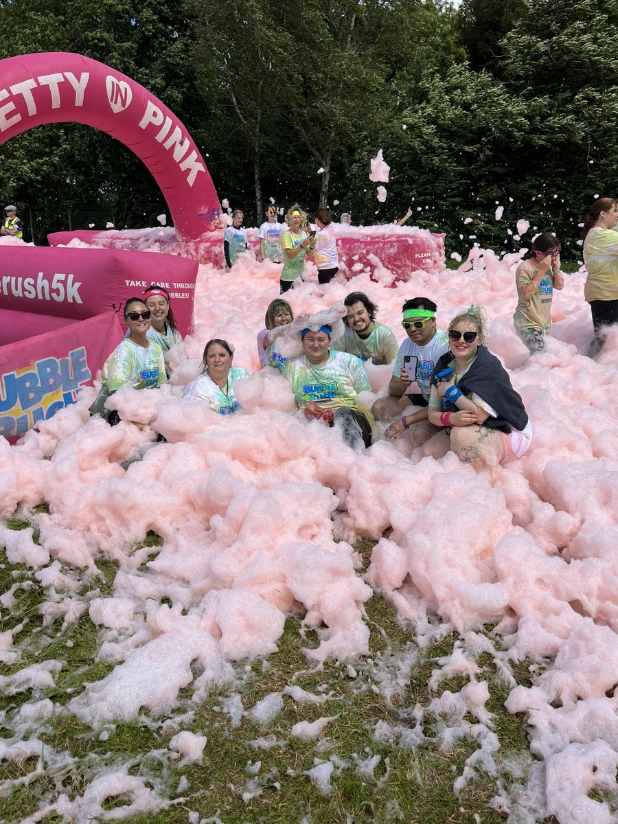 Some of our amazing team at Careline365 participated in the #norwichbubblerush in aid of <a href="/EACH_hospices/">EACH</a> 

The team has raised over £150 for <a href="/EACH_hospices/">EACH</a>  well done team !❤️